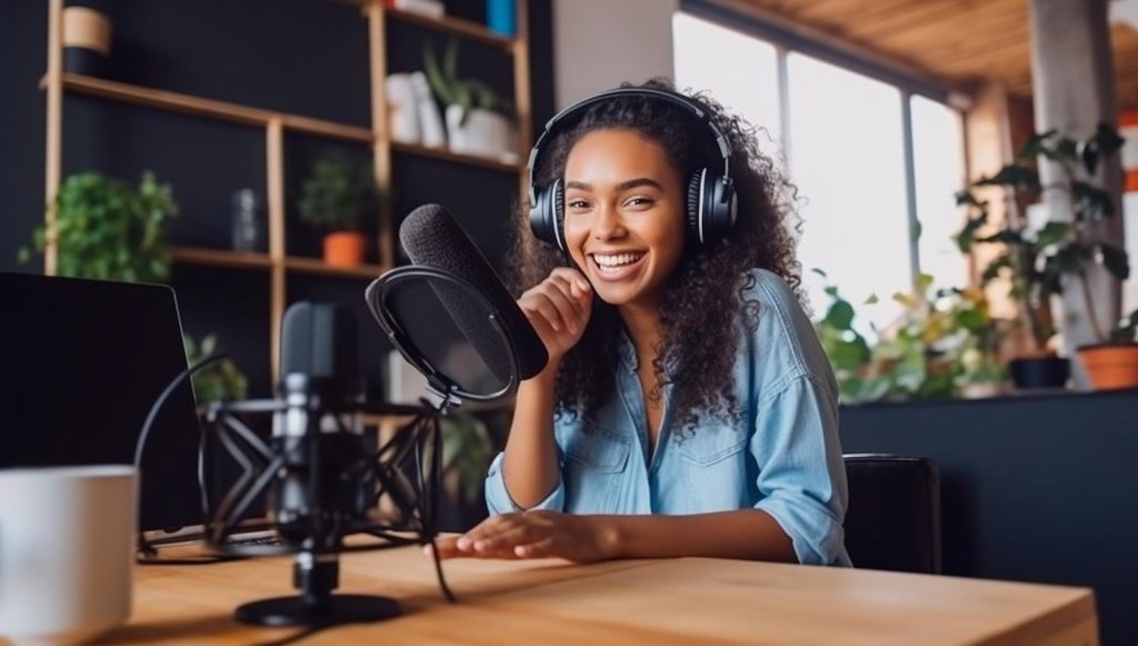 woman smiling - podcast marketing checklist